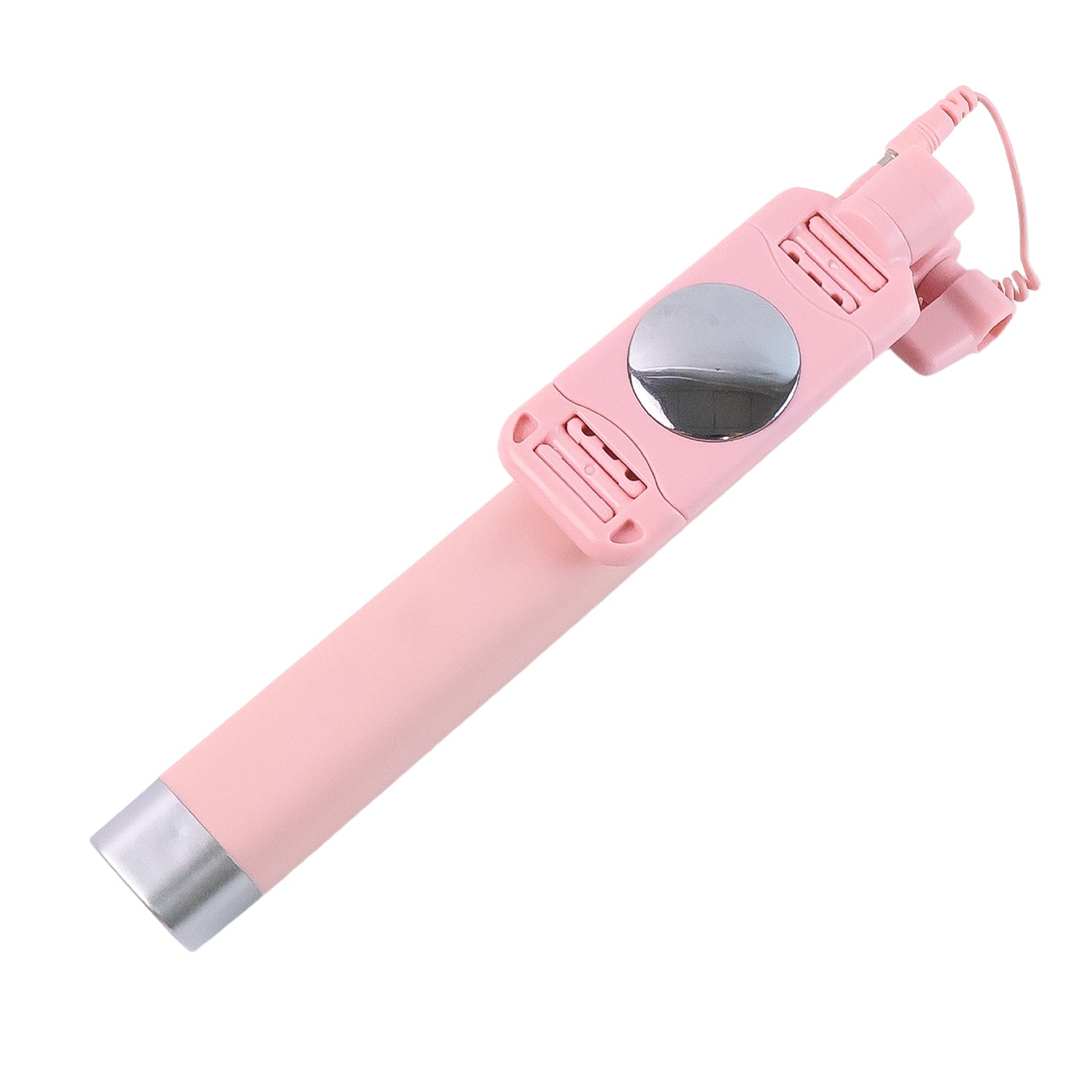 Wired Selfie Stick With Rearview Mirror  Built-in Shutter Button (1 Pc) Wired Selfie Stick With Rearview Mirror  Built-in Shutter Button (1 Pc)